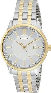 Citizen Men's Quartz Watch, Analog Display and Stainless Steel Strap BI1054-55A, Silver