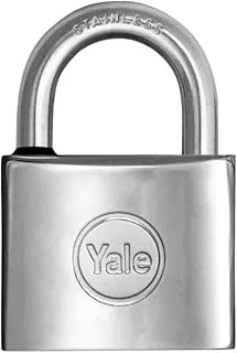 Yale Y1140040080 Padlock - 40 mm-Brass-Stainless Steel Shackle