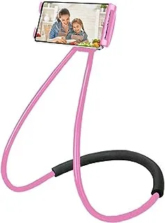 NCElec Neck Cell Phone Holder for Desk BedBike and Motorcycle Phone MountUniversal Lazy Bracket Mobile Phone Stand Holder (Pink)