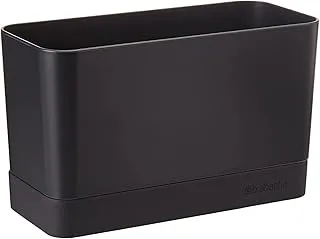 Brabantia 117503 Sink Organiser with Removable Tray, Dark Grey, 8.5 x 19 x 11.5 cm