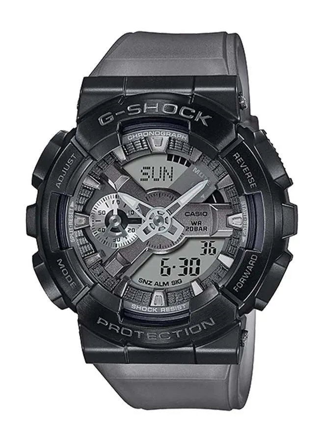 CASIO Digital Round Wrist Watch With Resin Strap GM-110MF-1ADR