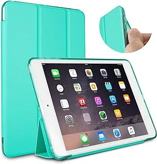 Case for iPad 9.7 inch 2018/2017 (6th/5th Generation), Slim Lightweight Soft Corner/Edge Translucent Frosted Back Smart Magnetic Cover Trifold Stand with Auto Sleep/Wake Function (Mint)