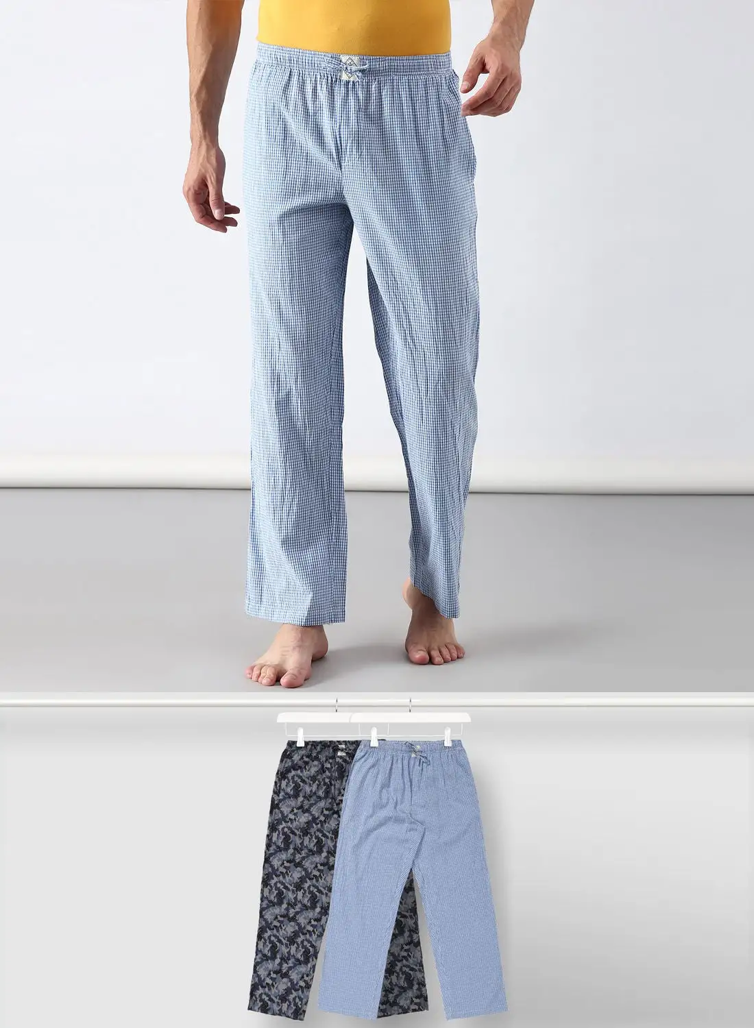 ABOF 2 Pack Lounge Pants Sets Blue/Black