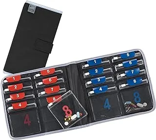 Lewis N. Clark AM/PM Folding Pill Organizer + Supplement Case for OTC Medicine, Black, 1 Count (Pack of 1), 16 Slot