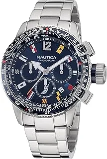 Men's NAPBFF106 Nautica BFC Grey/Blue/SST Bracelet & Blue Silicone Strap Watch, Silver