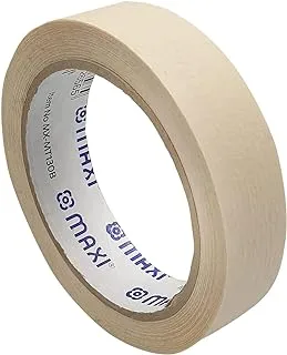 Maxi Premium Masking Tape 1”X30Yds With Blue Core,for Painting, Labelling, Packing, for Home, Office, Workshop, White, MX-MT130B