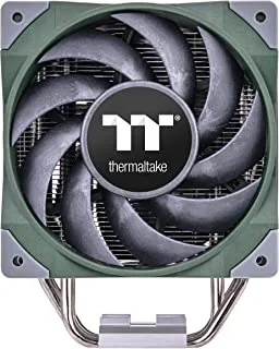 Thermaltake TOUGHAIR 510 180W TDP CPU Cooler Racing Green, Intel/AMD Socket (LGA 1700/1200), Dual 120mm 2000RPM High Static Pressure PWM Fan with High Performance Copper Heat Pipes CL-P075-AL12RG-A