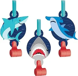 Shark Party Blowouts With Medallions 8ct