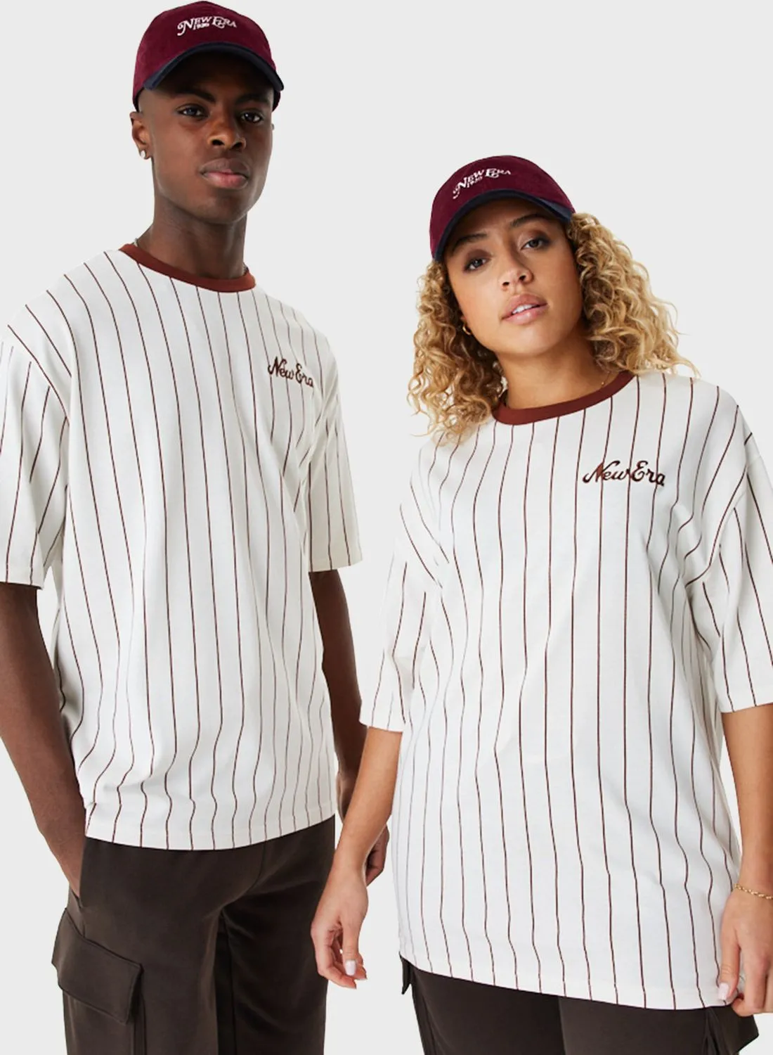 NEW ERA Pinstripe Oversized T-Shirt