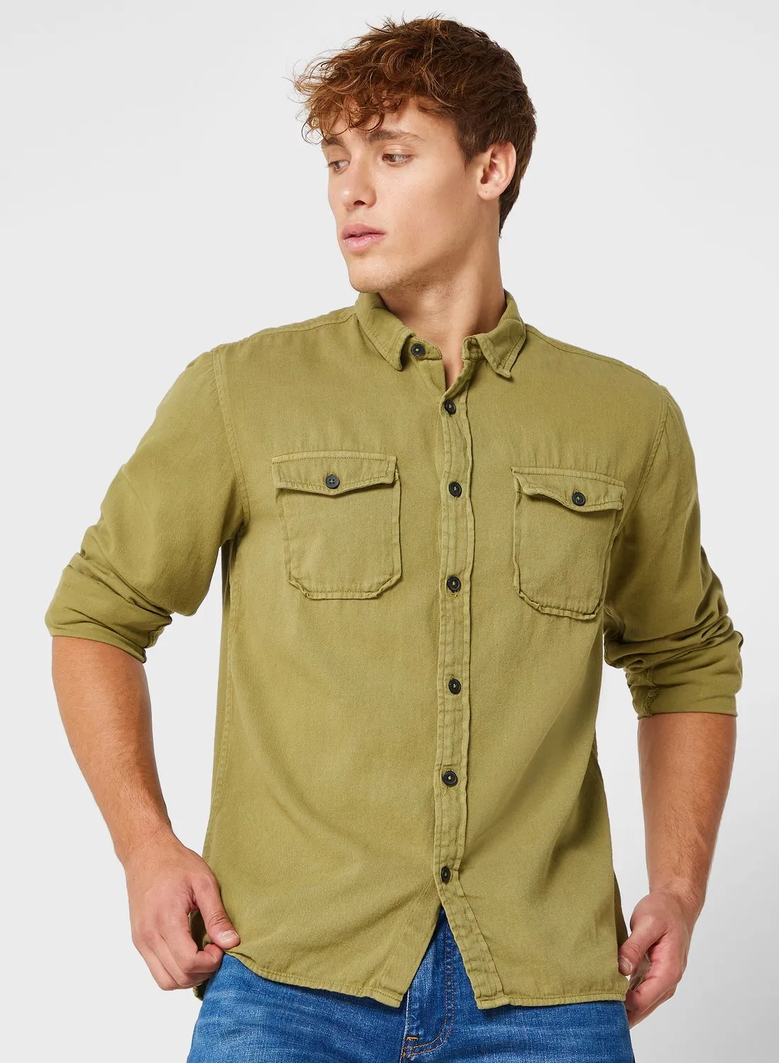 Seventy Five Long Sleeve Twill Shirt