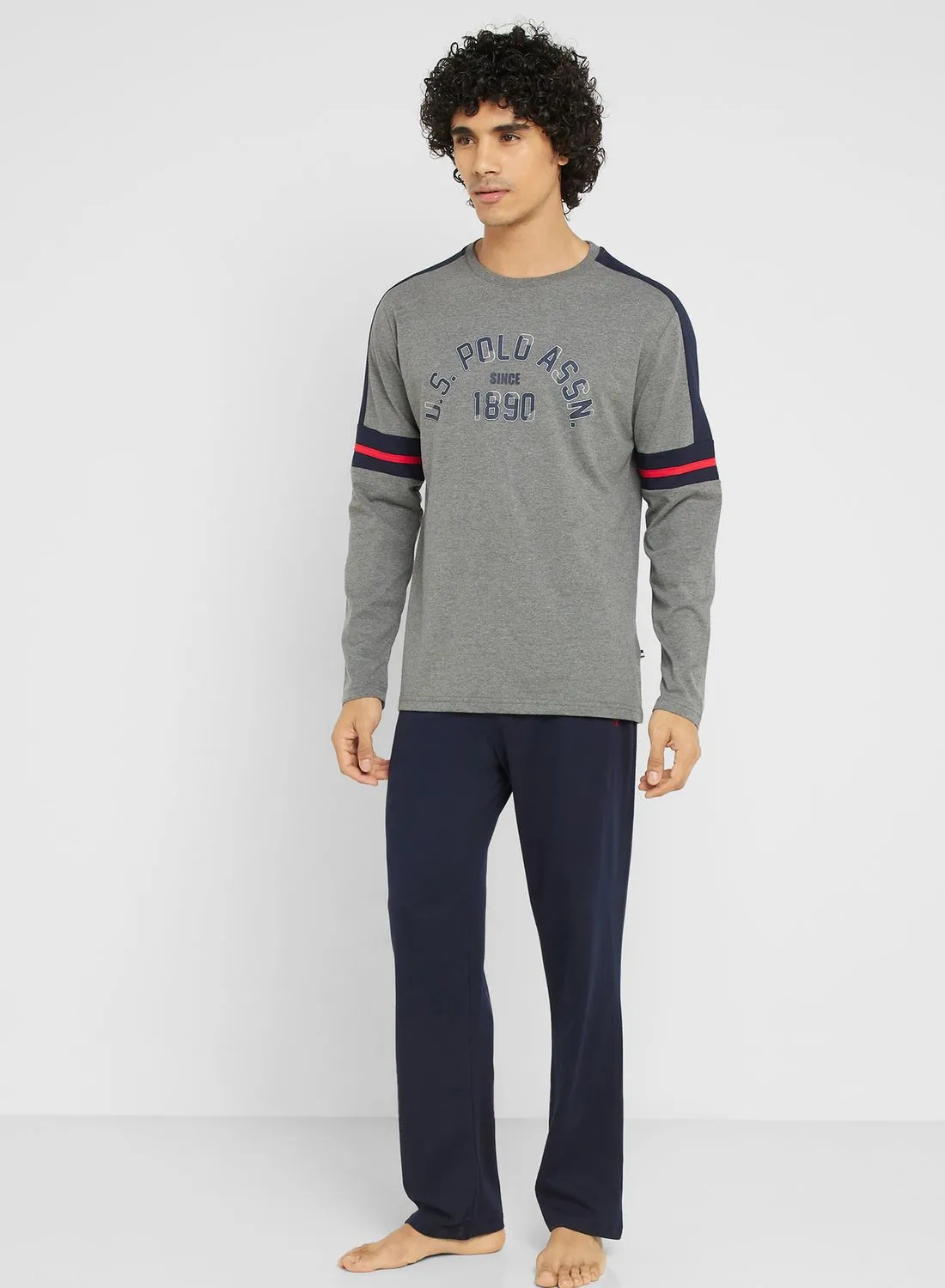 U.S. Polo Assn. Crew Neck T-Shirt Pyjama Set