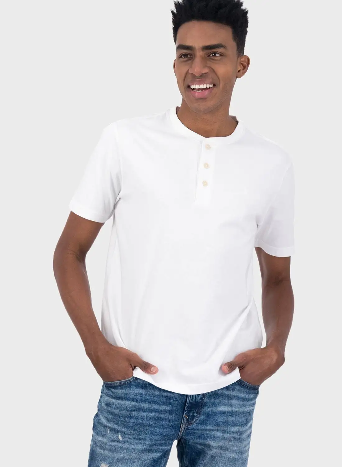 American Eagle Logo Henley T-Shirt