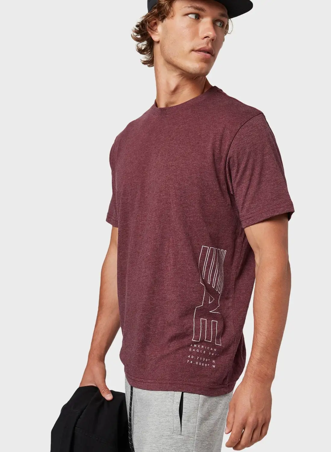 American Eagle Logo Graphic Crew Neck T-Shirt