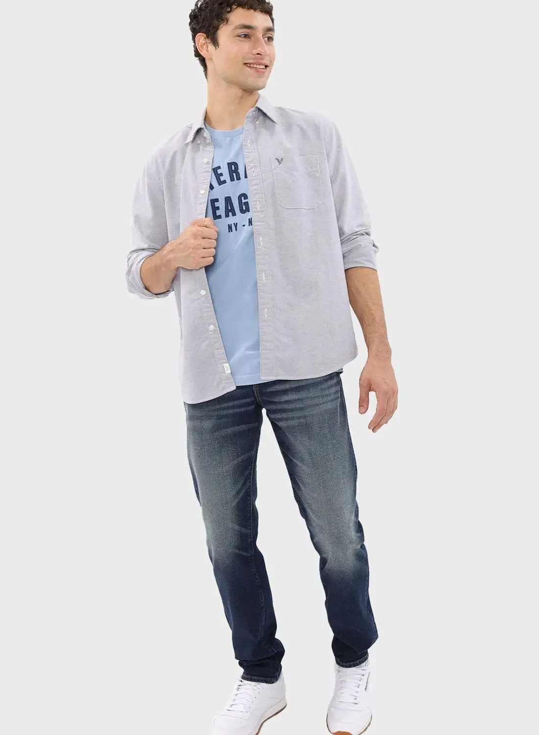 American Eagle Pocket Detail Button Down Shirt