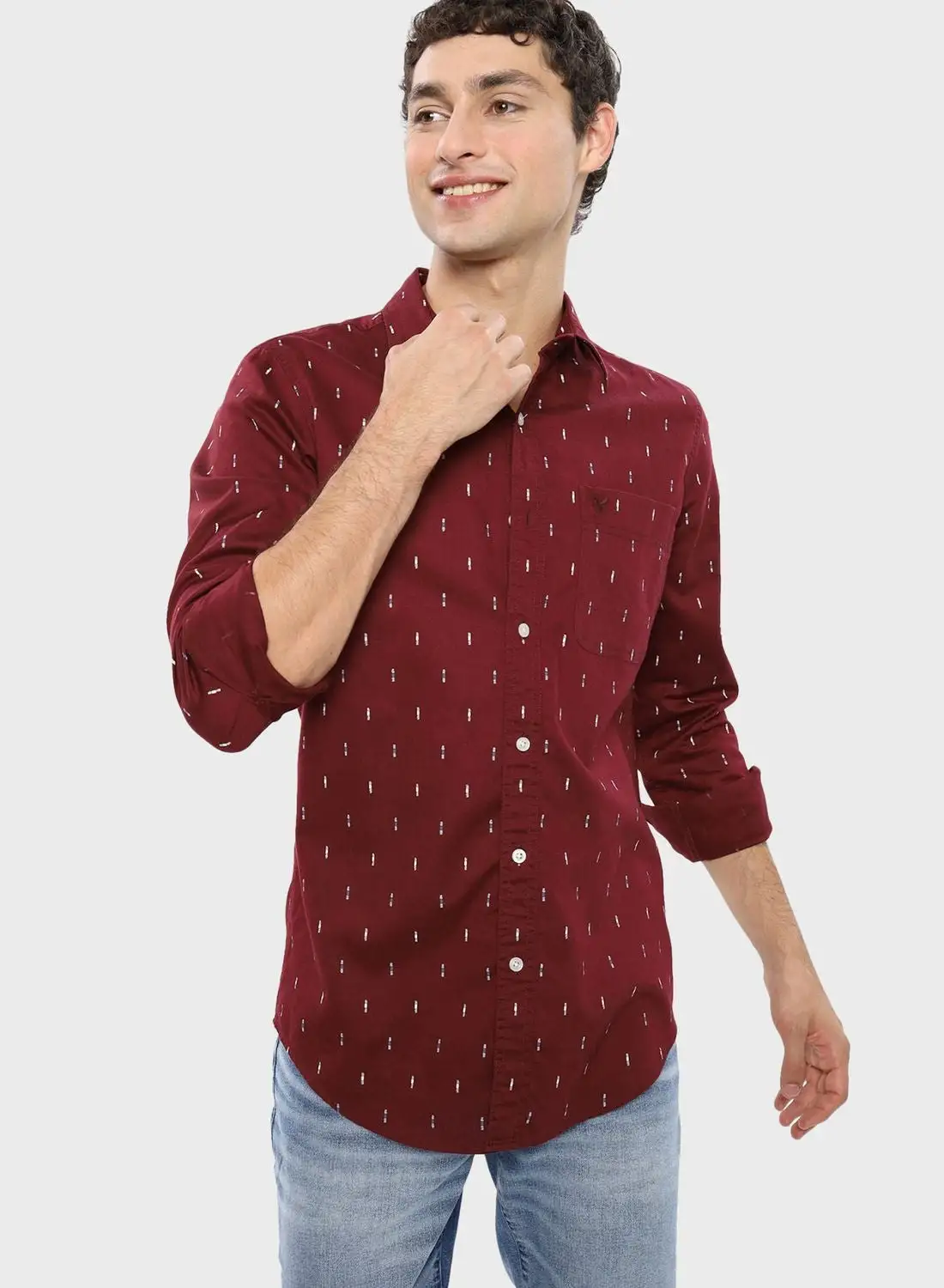 American Eagle Printed Slim Fit Shirt