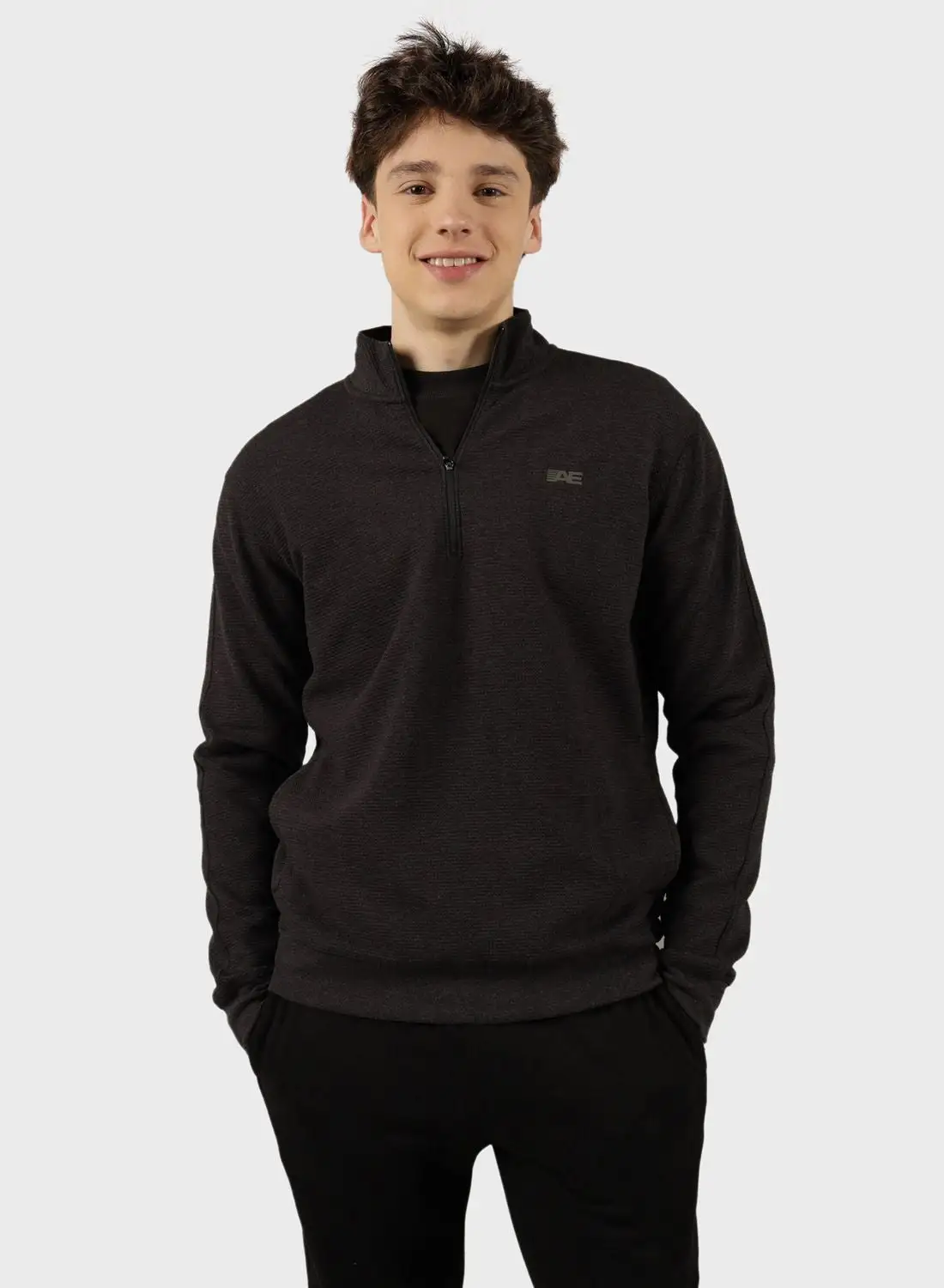 American Eagle Logo Quarter Zip Sweatshirt