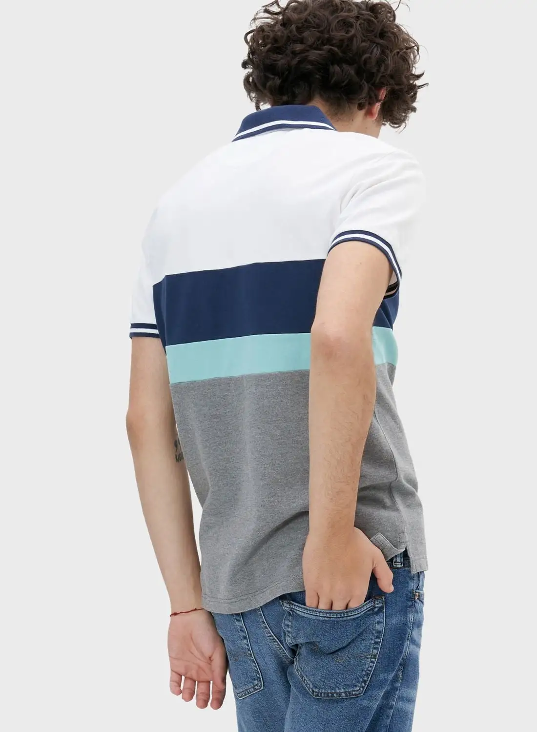 American Eagle Color Block Pique Polo