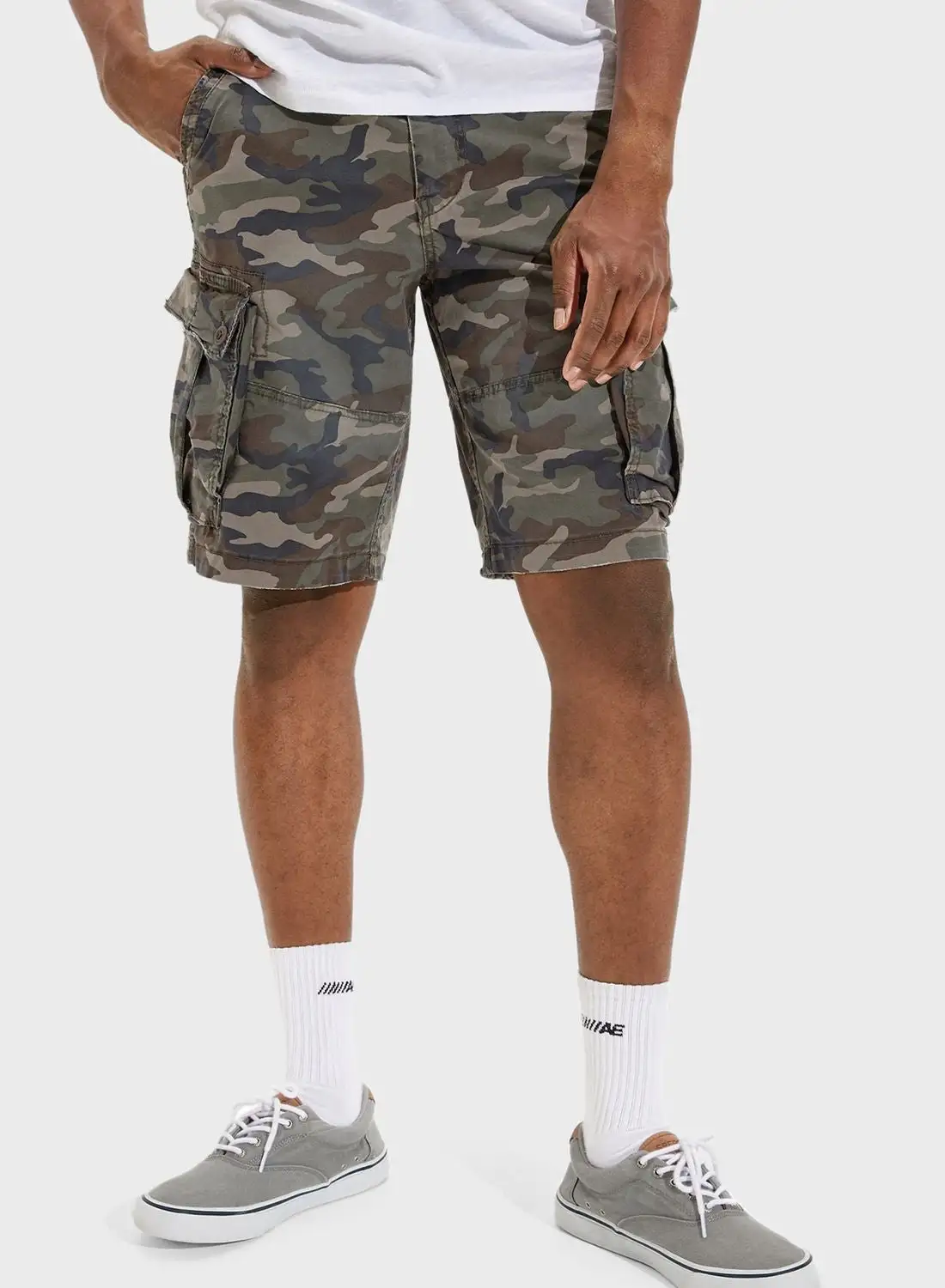 American Eagle Camouflage Print Cargo Shorts