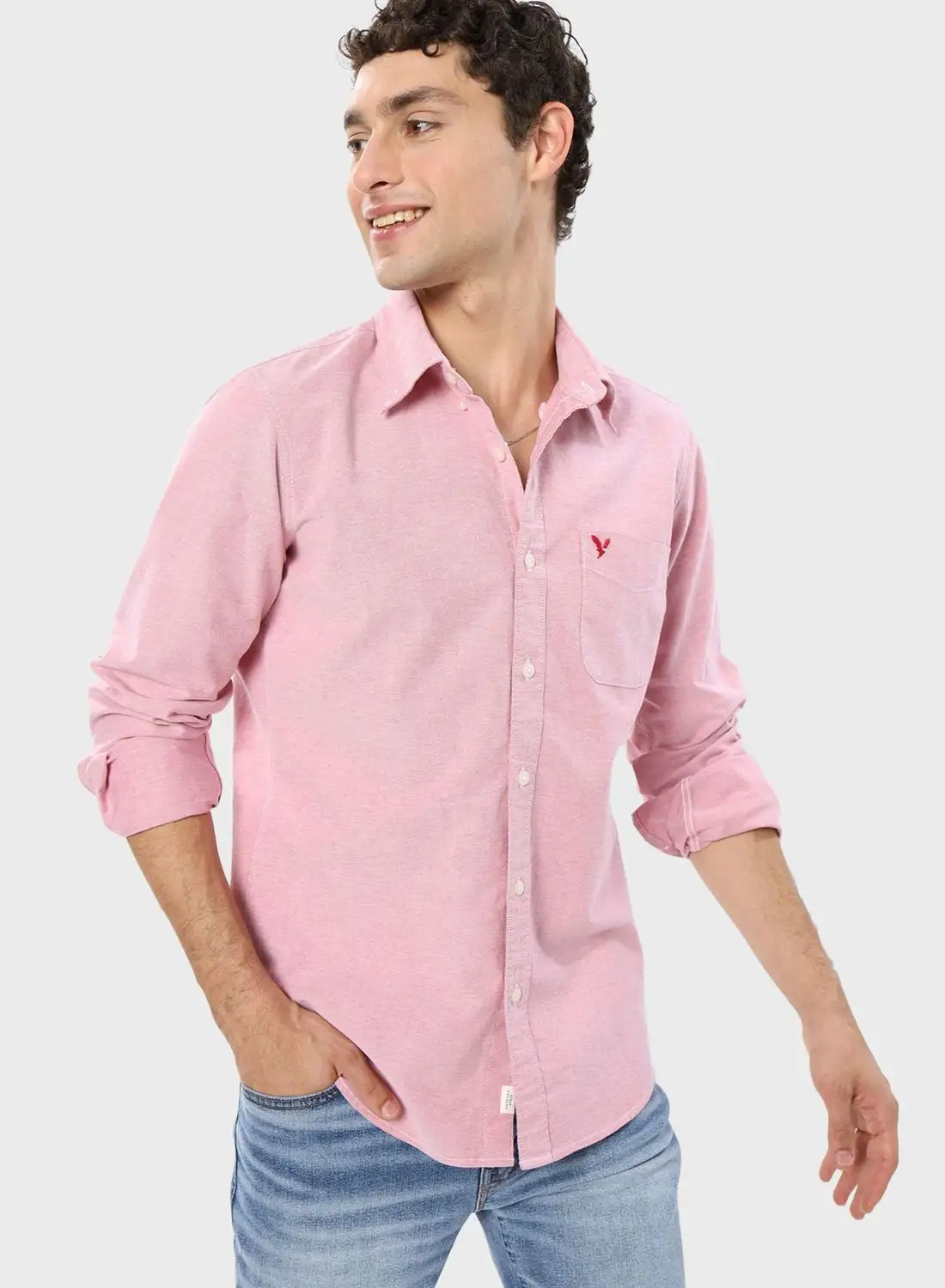 American Eagle Pocket Detail Button Down Shirt