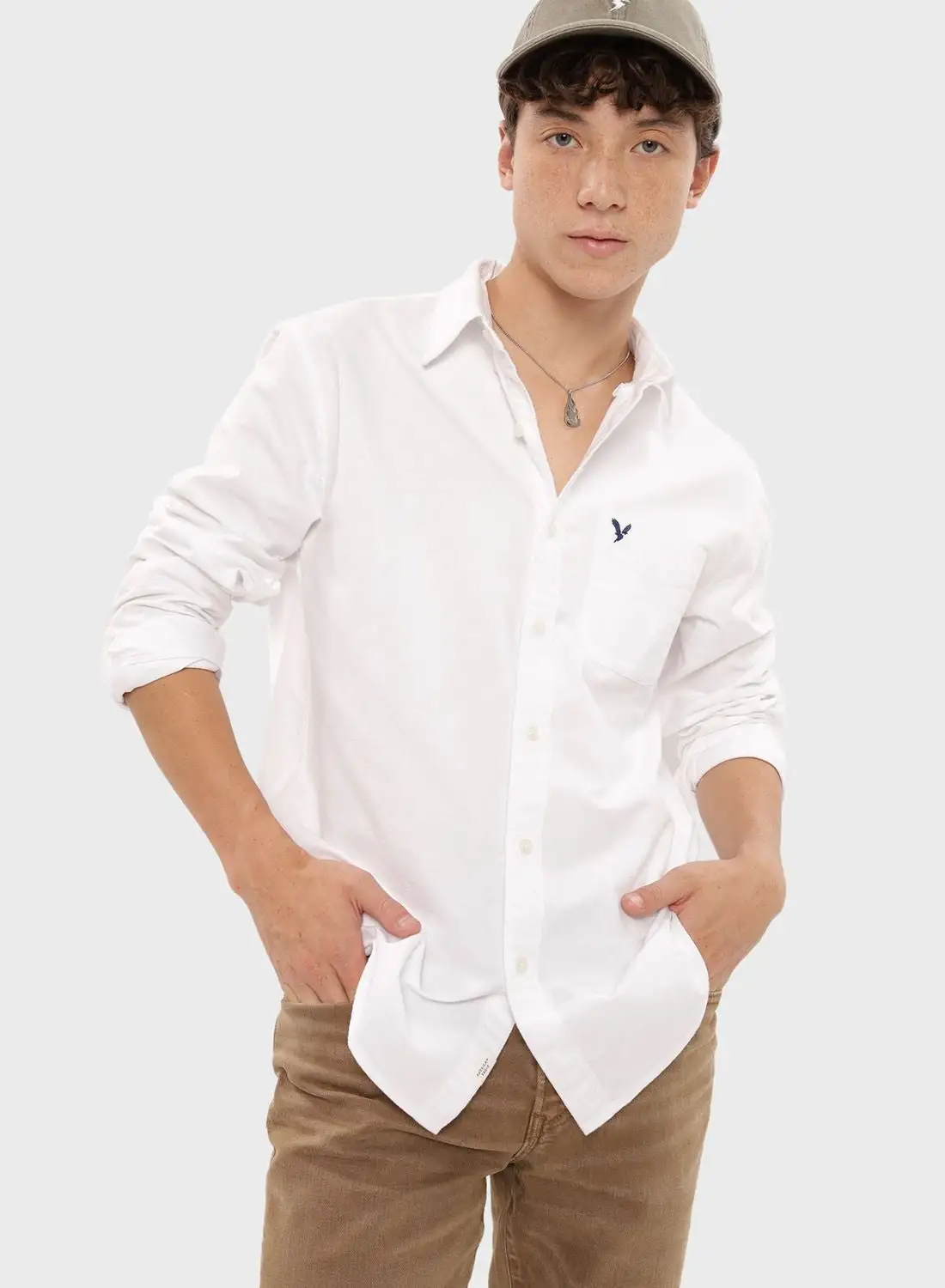 American Eagle Pocket Detail Button Down Shirt