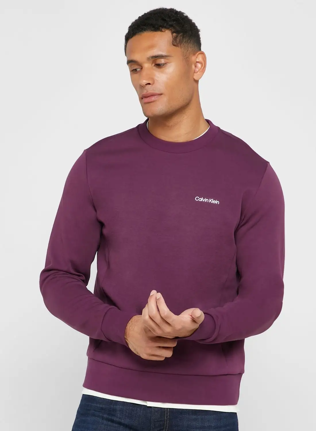 CALVIN KLEIN Logo Crew Neck Sweatshirt