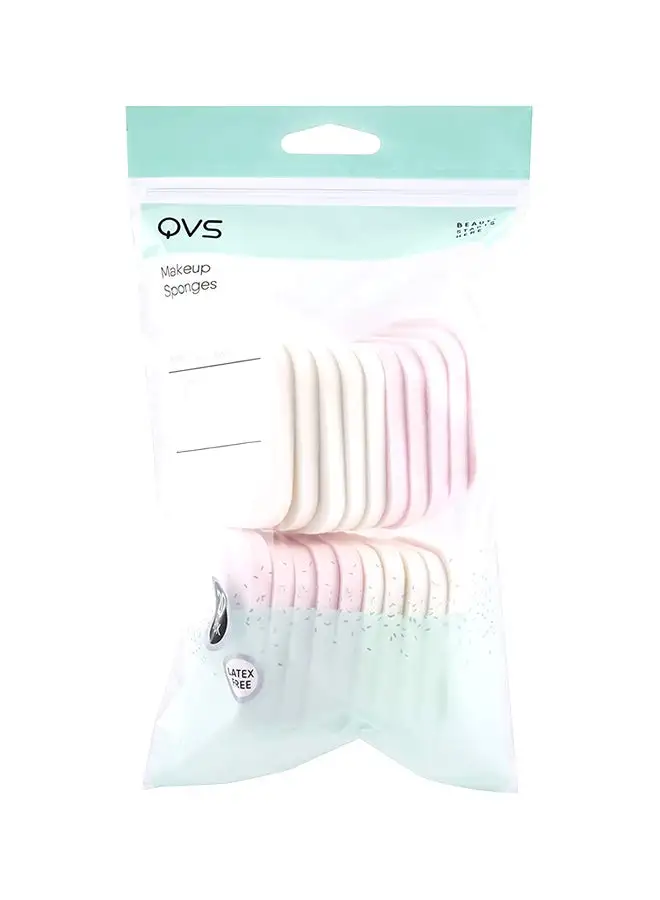 QVS 20-Piece Makeup Sponge Set Multicolor