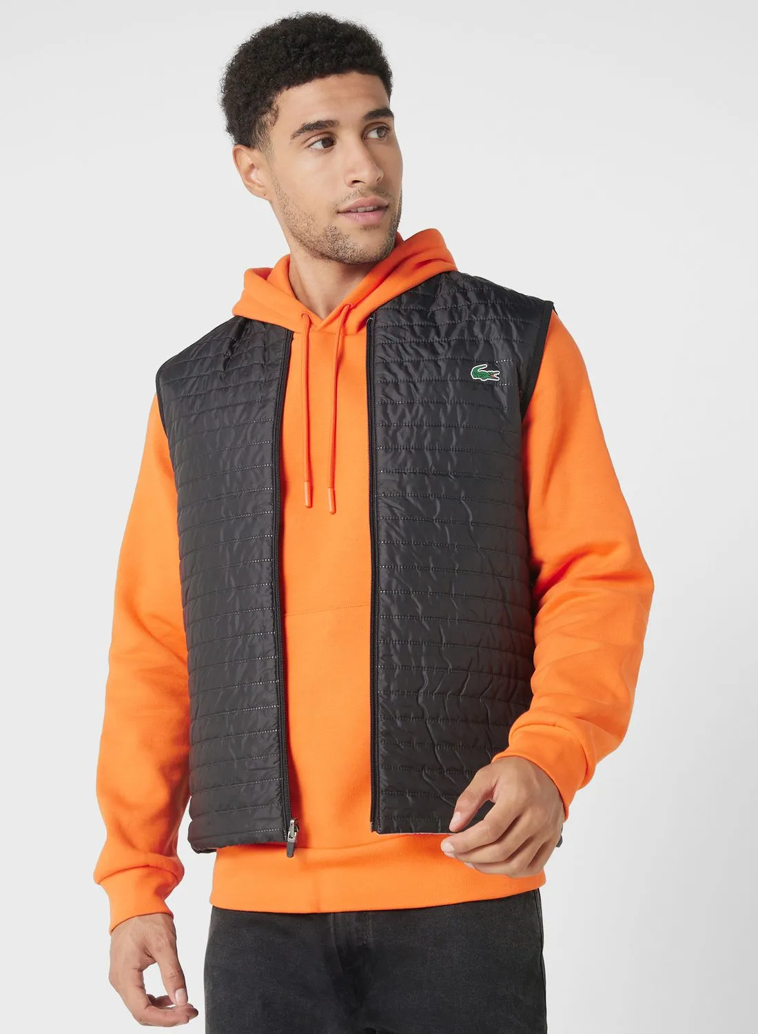 LACOSTE Logo Zip Through Vest Jacket