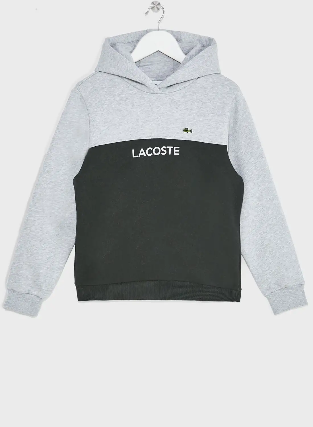 LACOSTE Kids Color Block Logo Hoodie