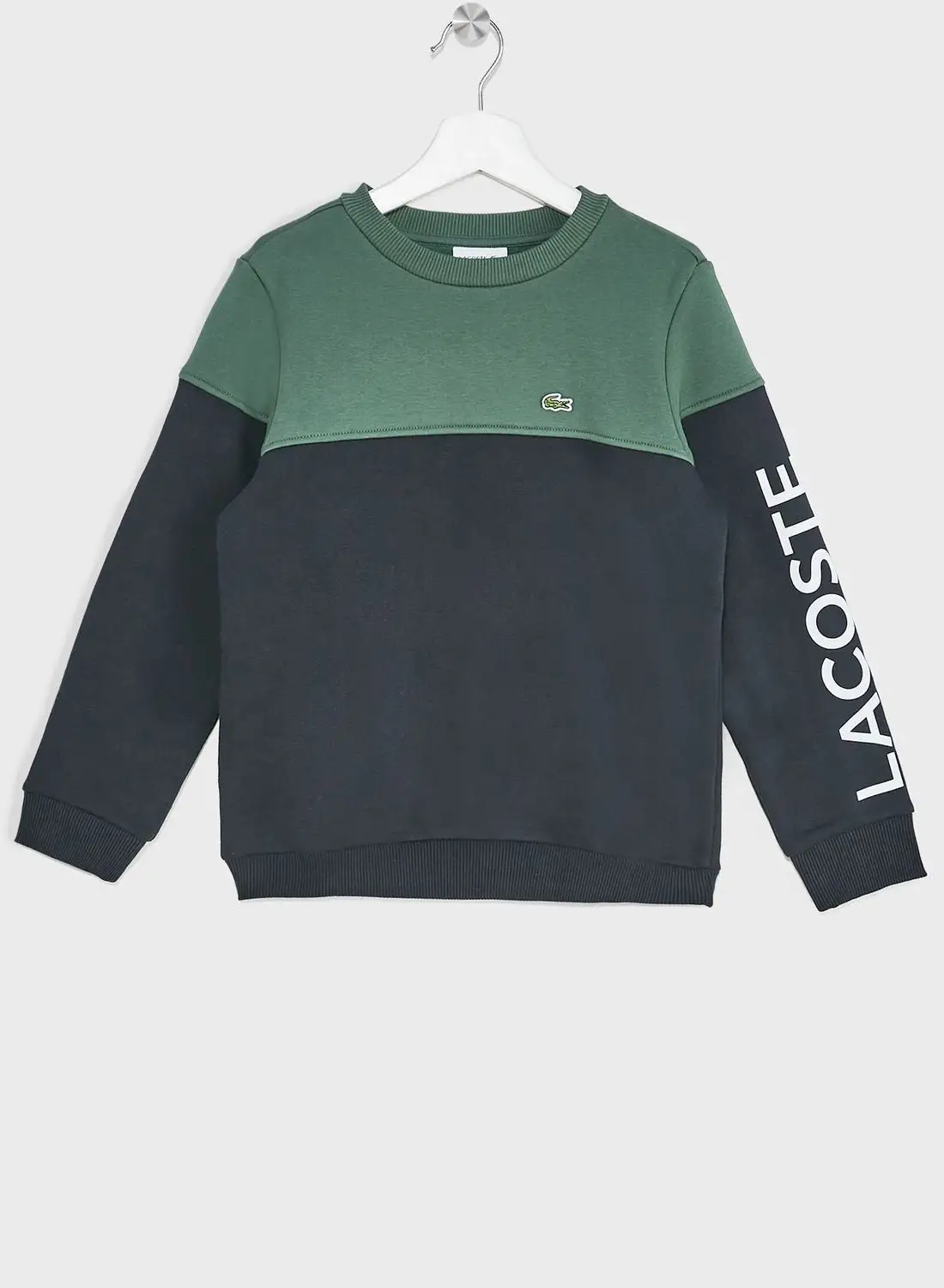 LACOSTE Kids Color Block Side Logo Sweatshirt