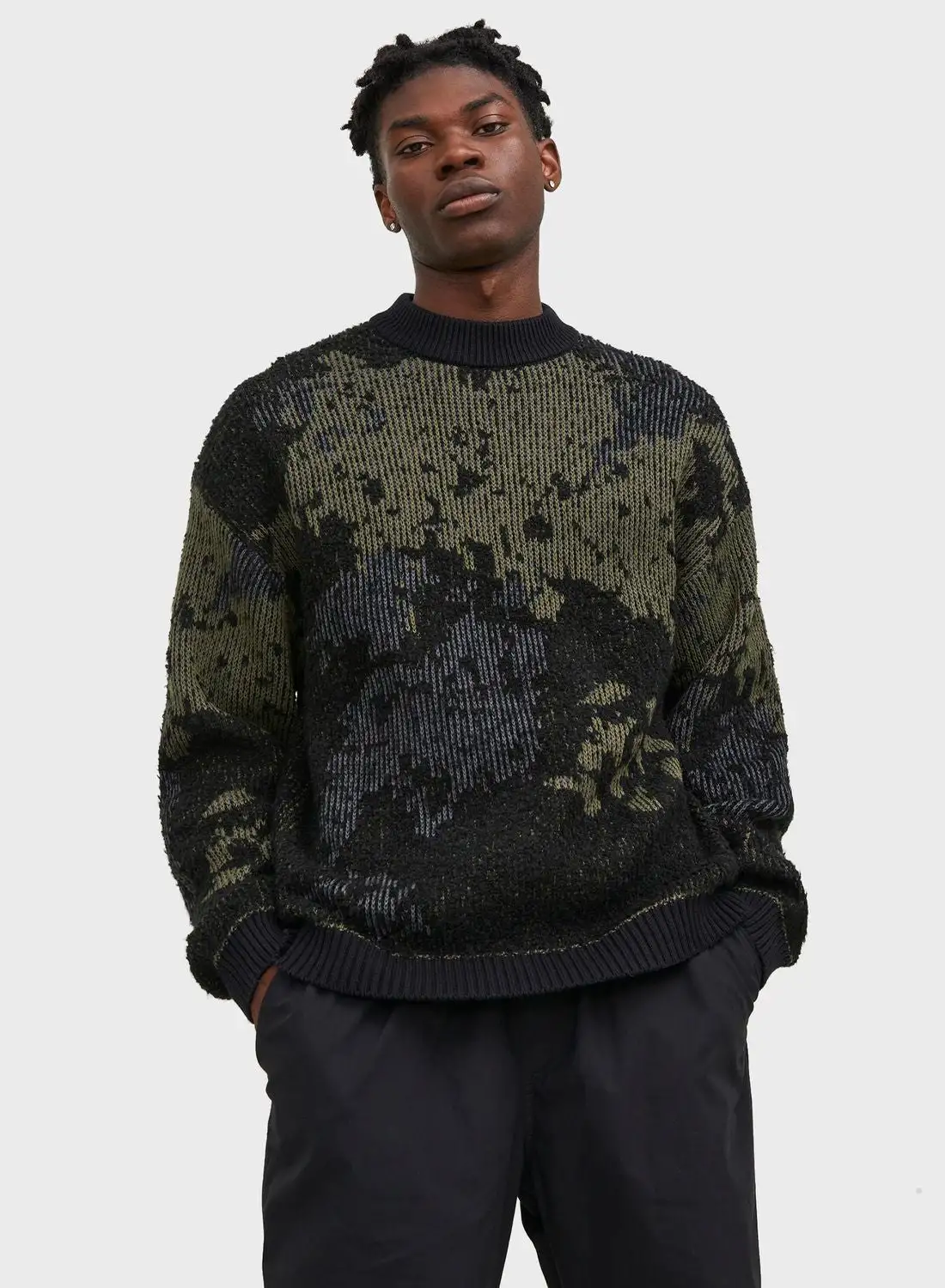 JACK & JONES Digital Camo Print Sweatshirt