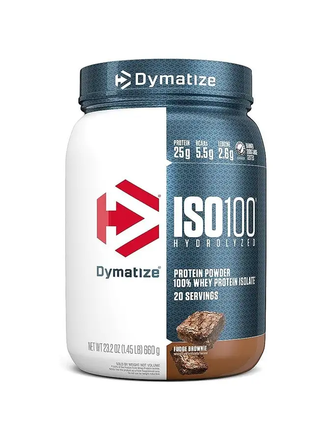 Dymatize Iso 100 20 Serving Fudge Browni  660 Gm