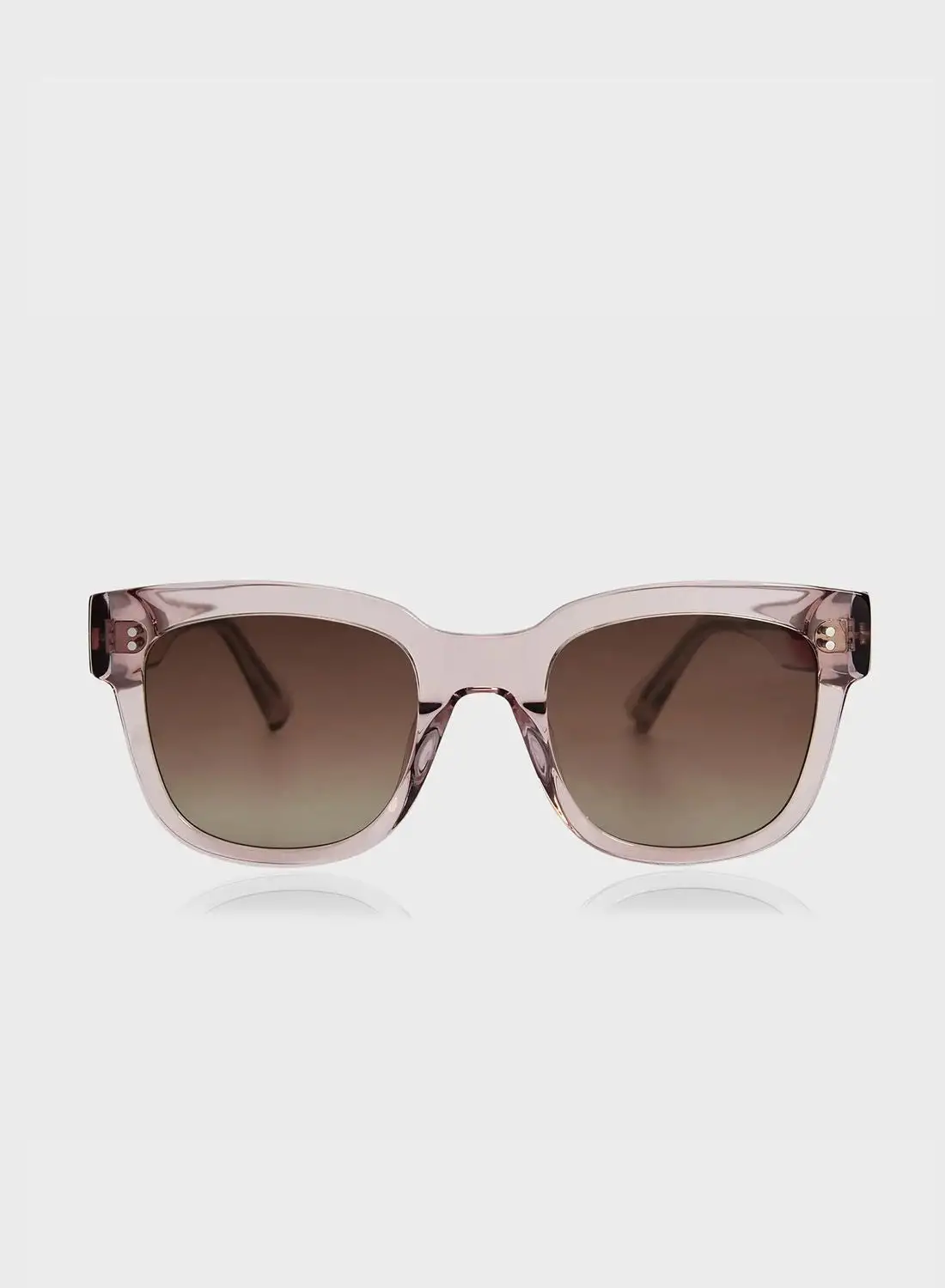 MESSYWEEKEND Transparent Sand Wayfarers Sunglasses