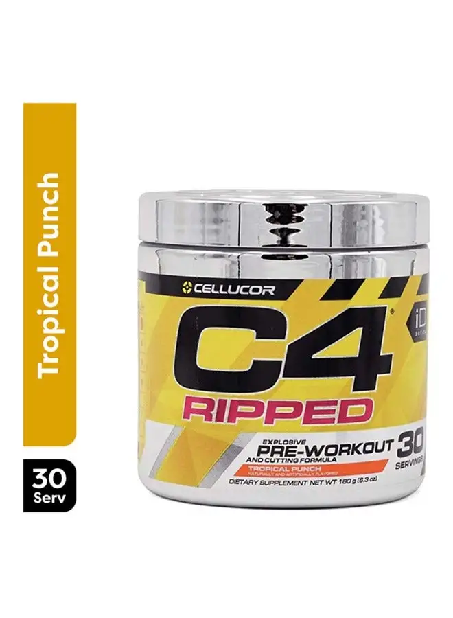 CELLUCOR C4 Ripped Explosive Pre-Workout - Tropical Punch - 30 Servings  174 gm