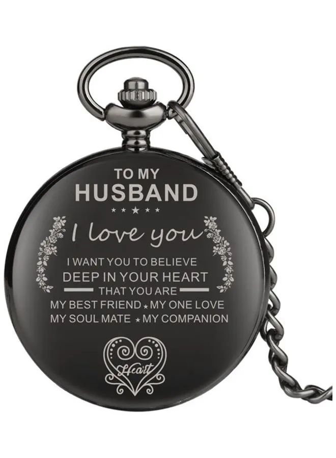 YASH Retro Style I Love You Sweetheart Husband Quartz Pocket Watch