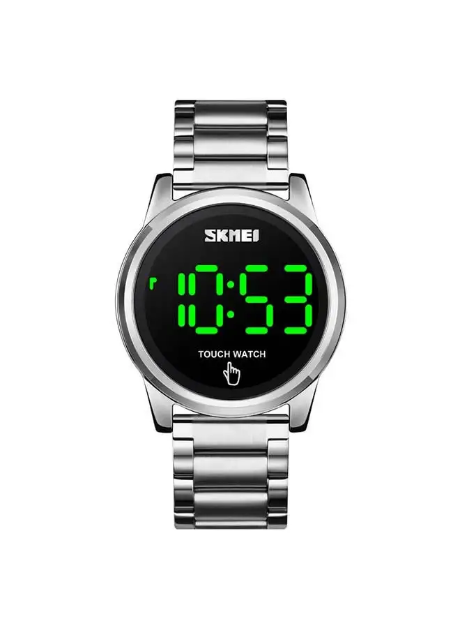 SKMEI Men's 1684 Led Touch 30m Digital Metal Stainless Steel Watch