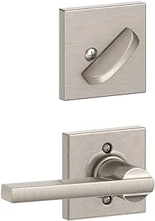 Schlage F59 LAT 619 COL Collins Trim Latitude Interior Hand Set Lever ، Satin Nickel (نصف داخلي فقط)