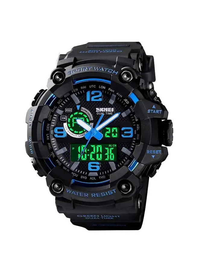 SKMEI Men's 1520 Cool Plastic Strap Double Time Digital Watch