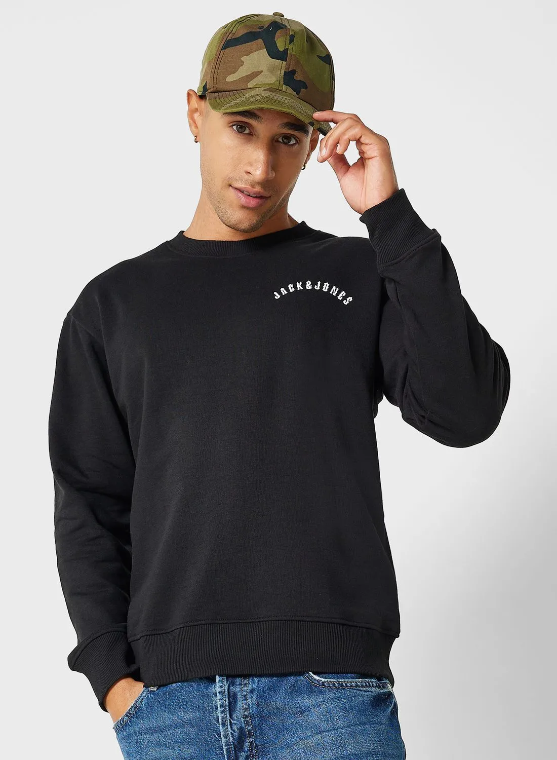 JACK & JONES Logo Crew Neck Sweatshirt