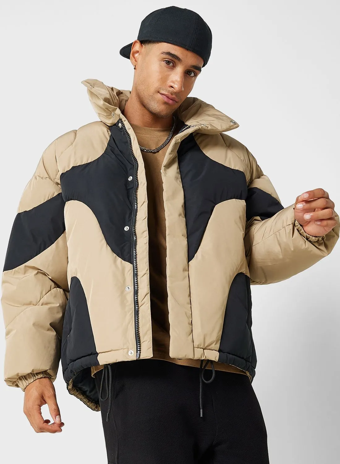 JACK & JONES Color Block Hooded Jacket