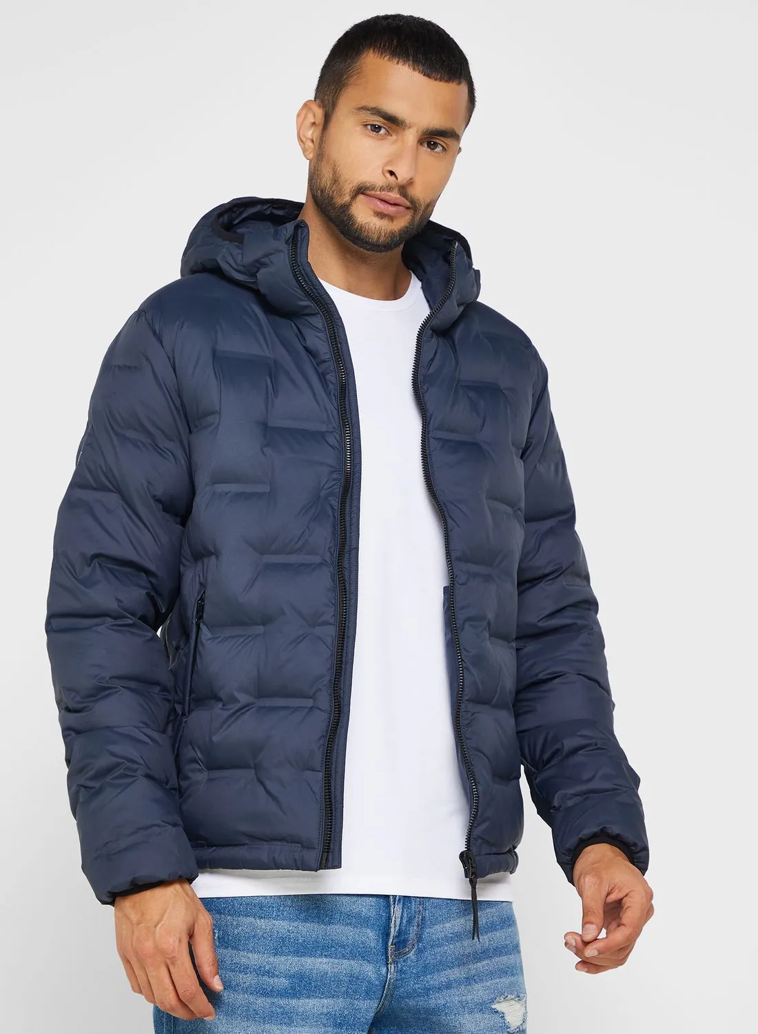 Superdry Zippered Hooded Puffer Jacket