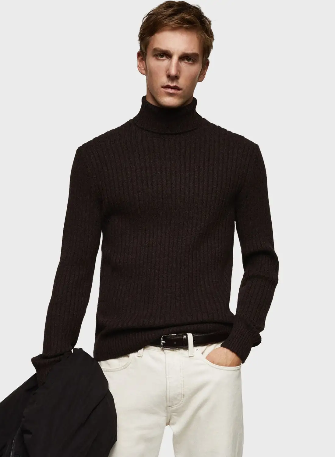 Mango Man Turtle Neck Knitted Sweater