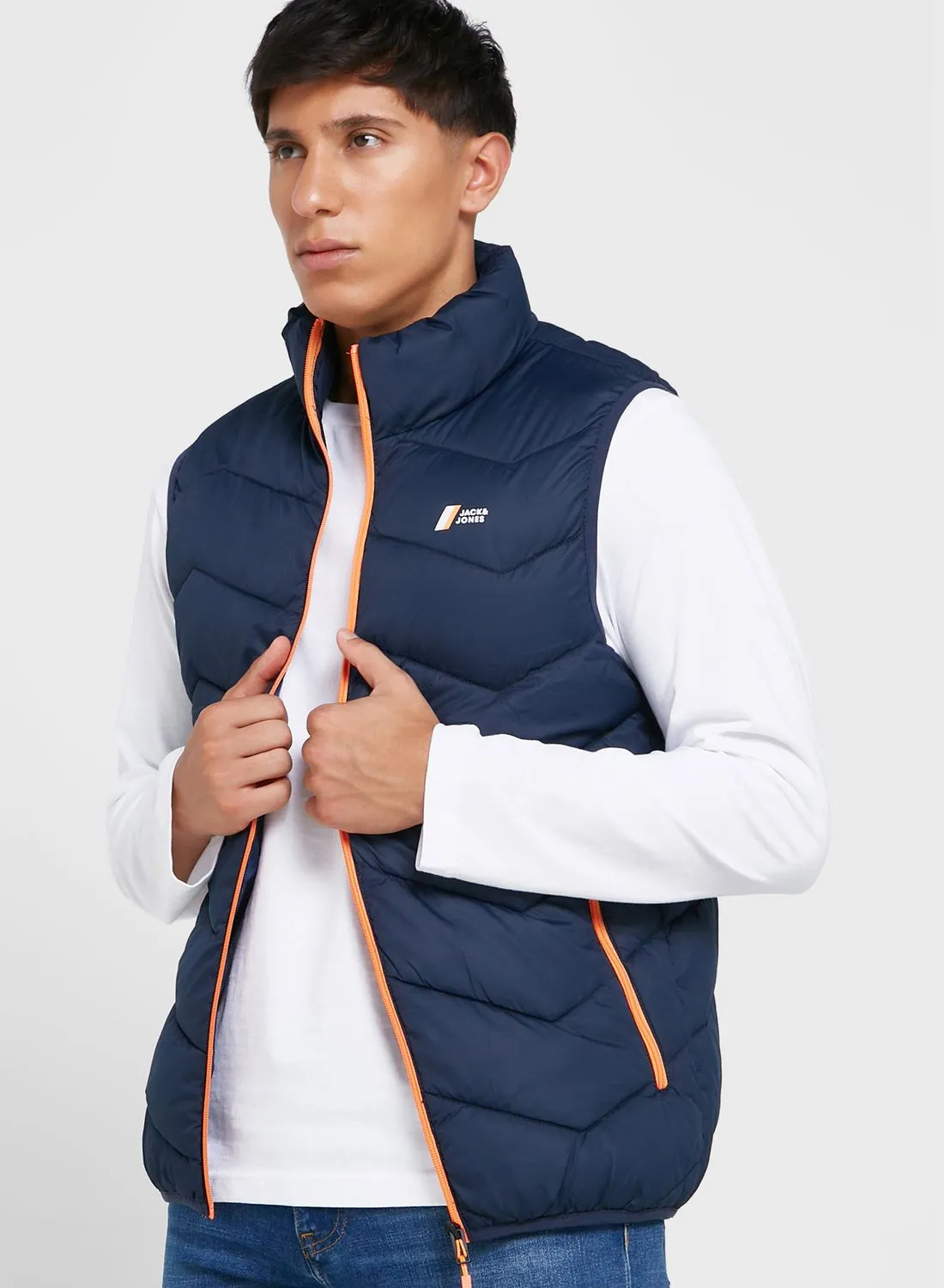 JACK & JONES Zip Through Puffer Gilet