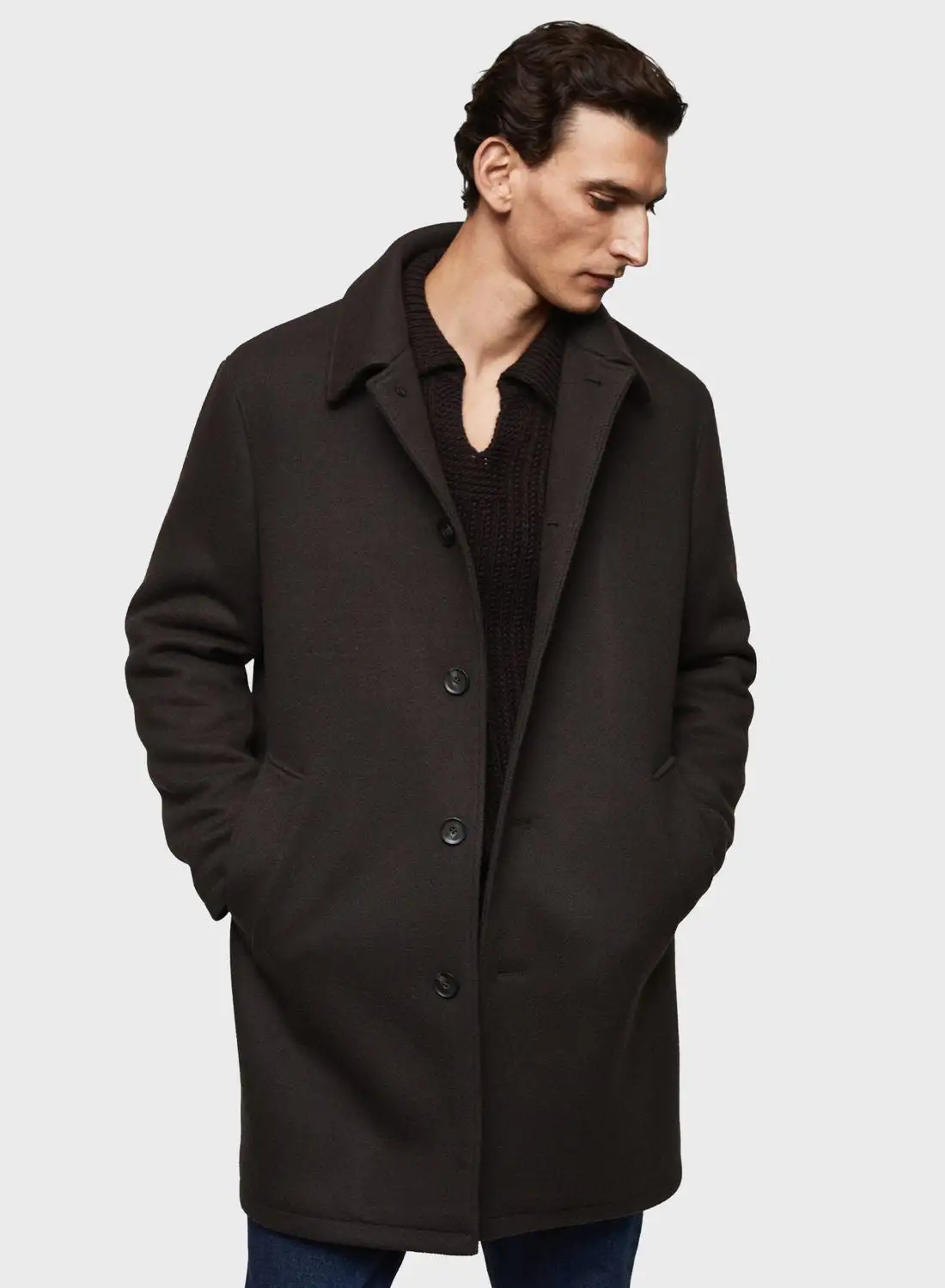 Mango Man Essential Longline Coat