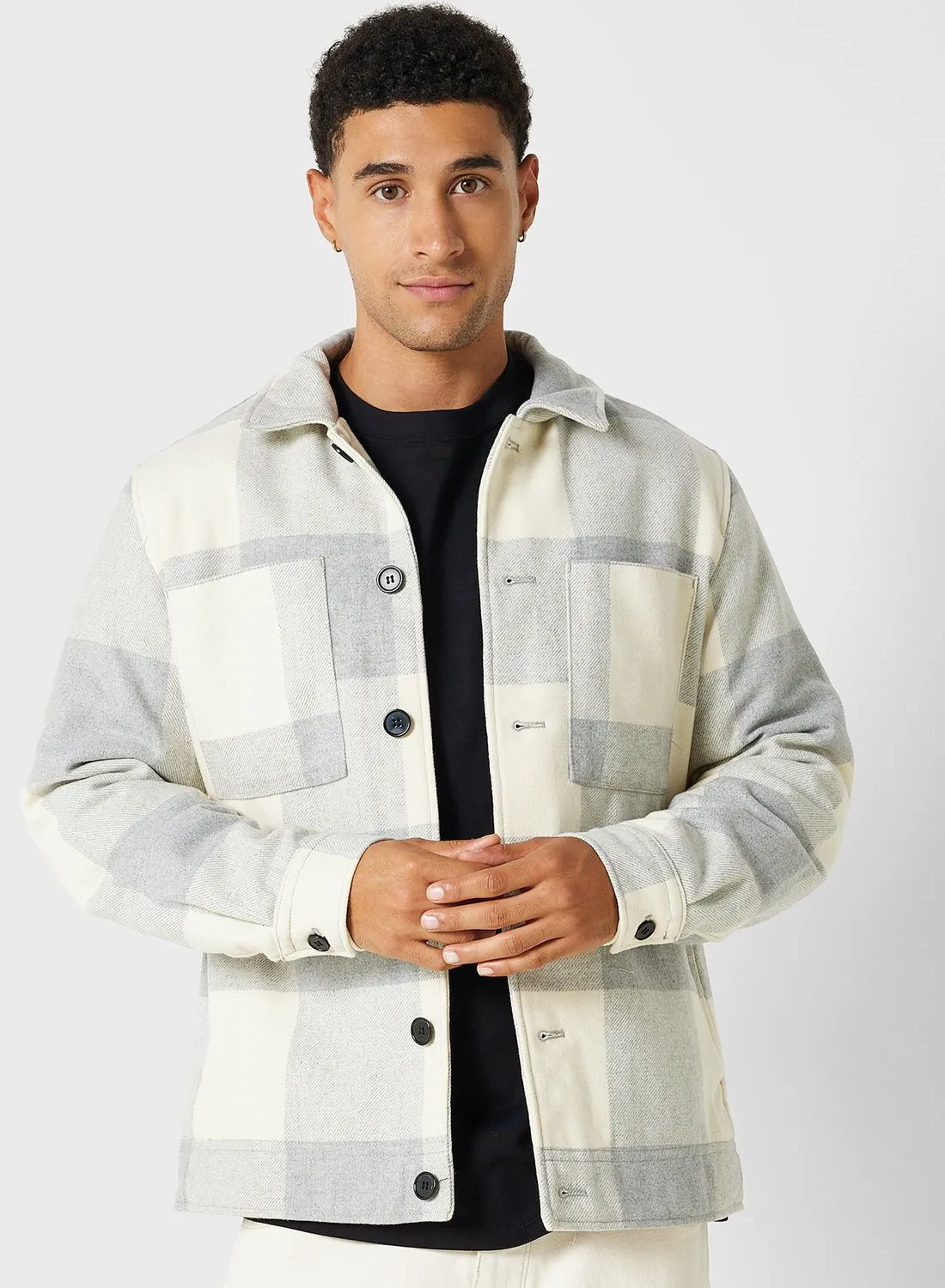 JACK & JONES Check Regular Fit Shacket