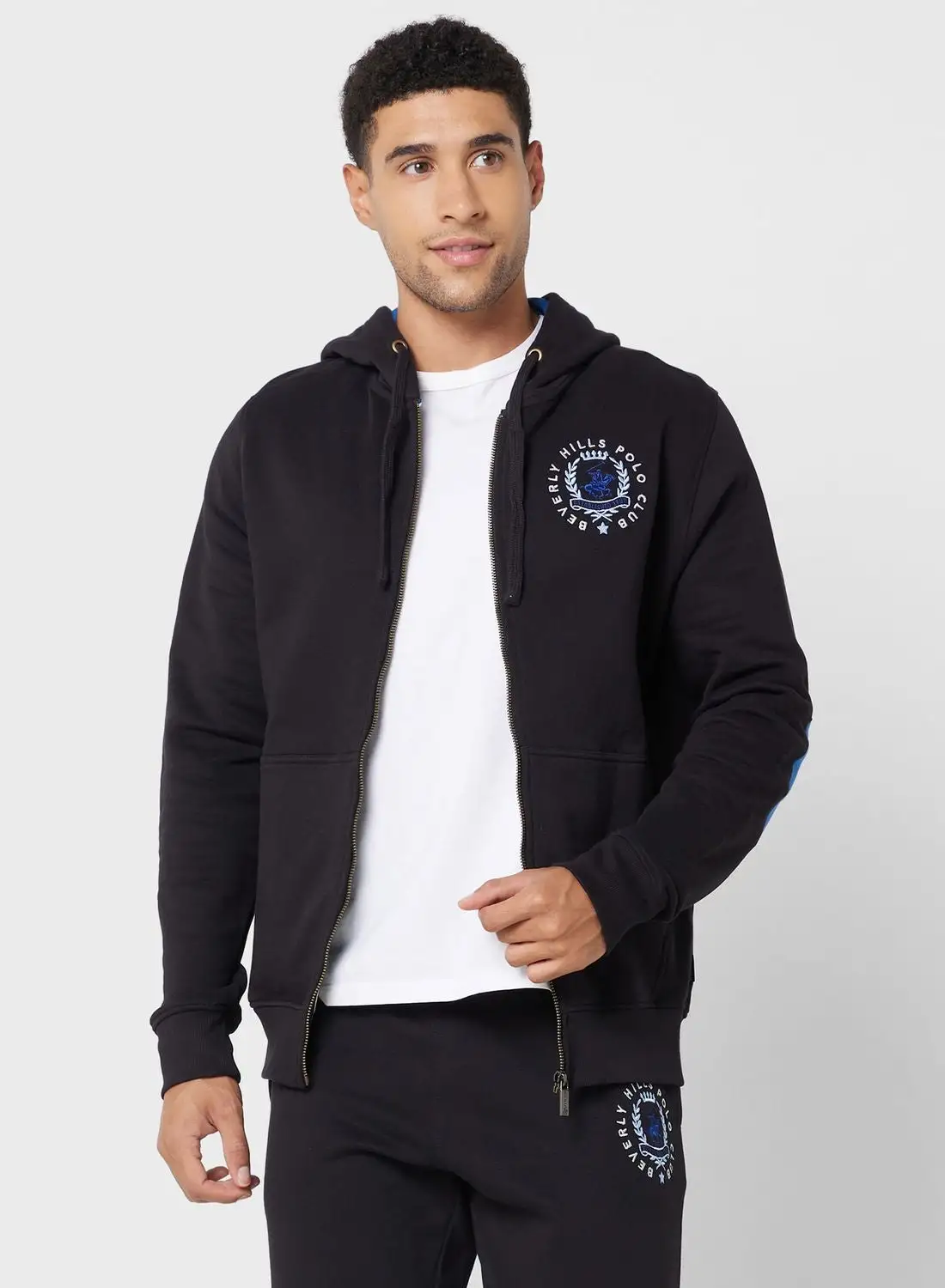 bhpoloclub Logo Zip Through Hoodie