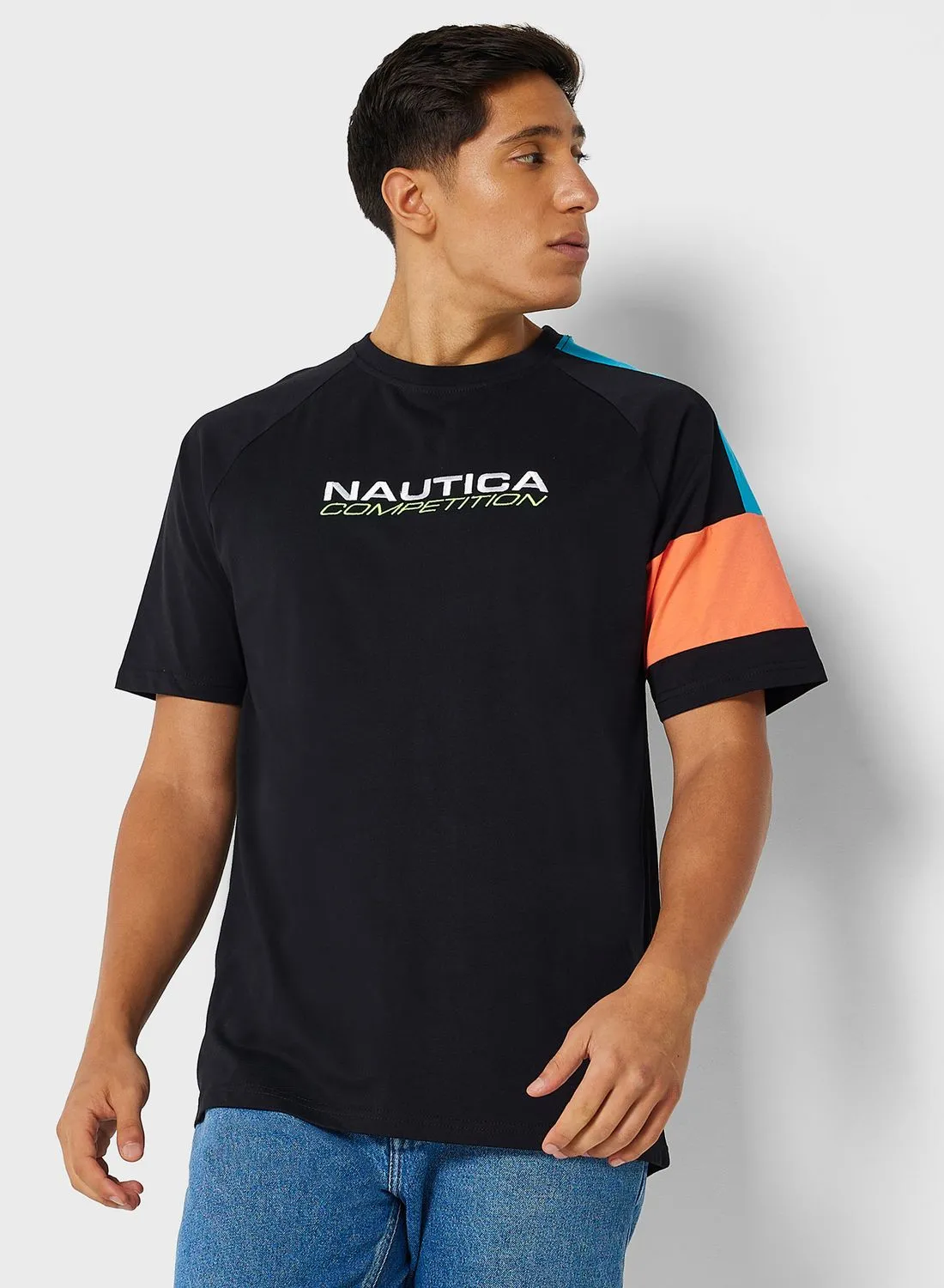 NAUTICA Logo Crew Neck T-Shirt