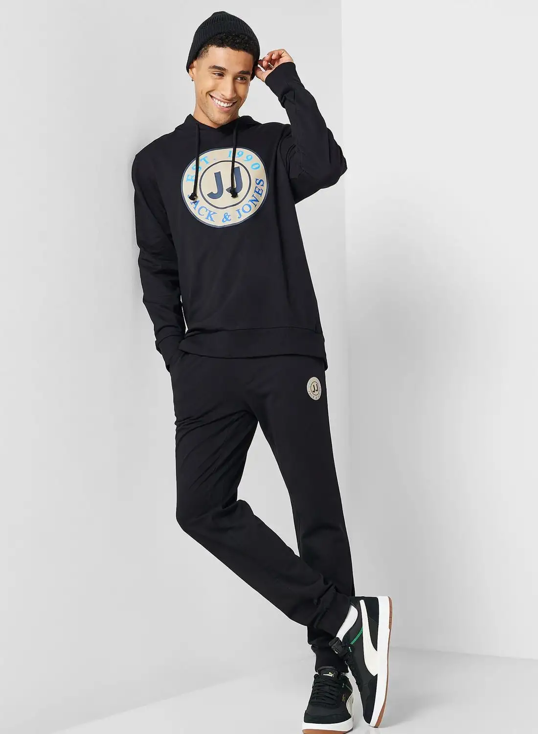 JACK & JONES Logo Hoodie & Sweatpants Set