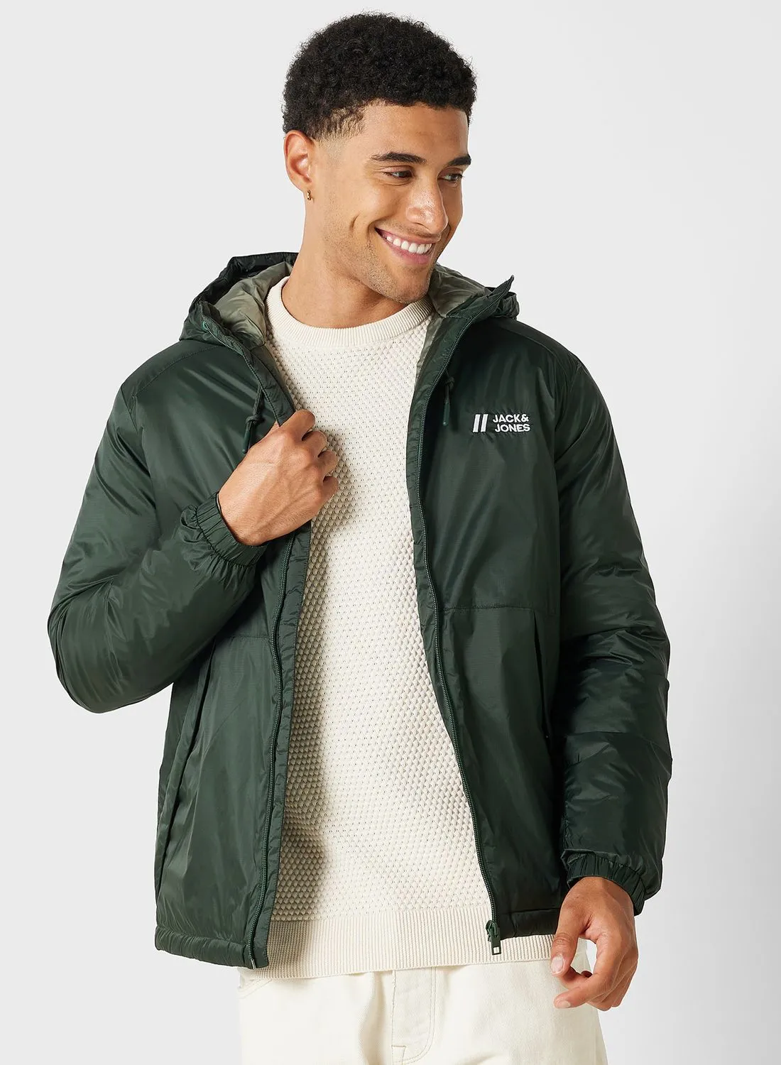 JACK & JONES Zip Through Hooded Jacket