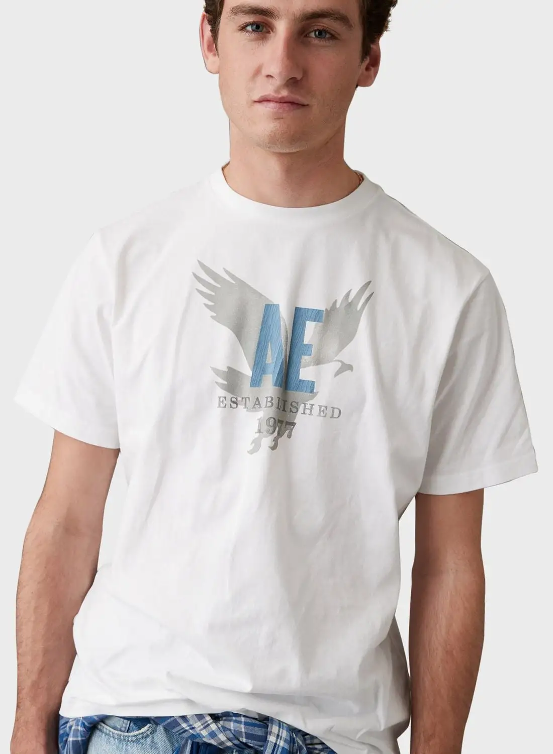 American Eagle Logo Graphic Crew Neck T-shirt