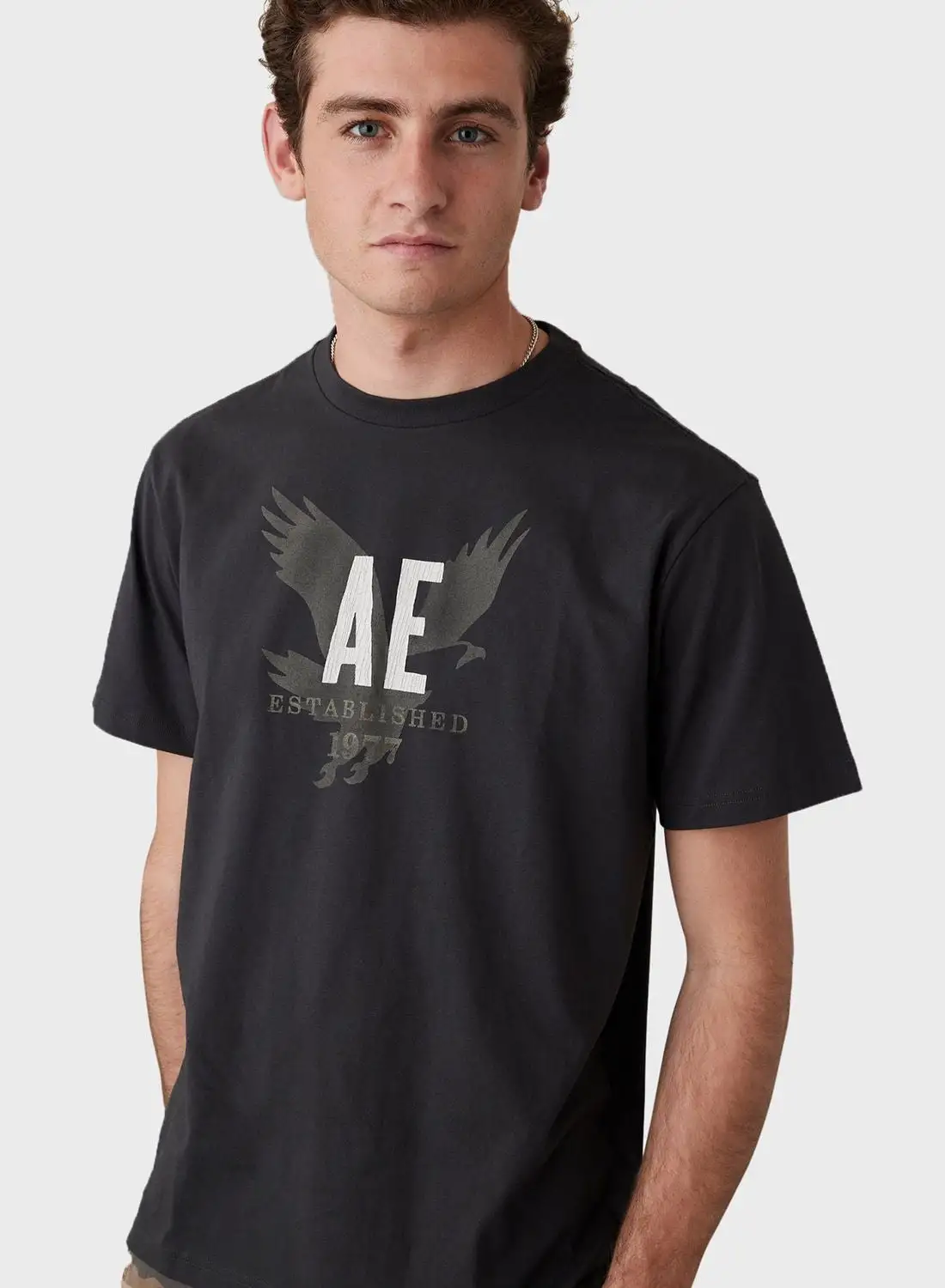 American Eagle Logo Graphic Crew Neck T-shirt